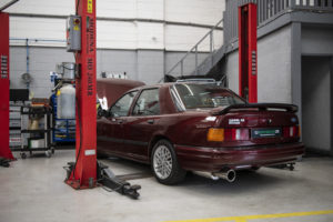 Old Ford Car in for Service